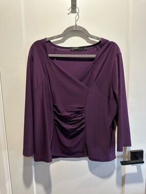 Ruched Purple Long-Sleeve Women’s Top by Lavena